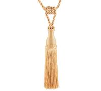 EDPEZHRMD Drape Tie Backs Embrasses à Rideaux en Corde, Pompons Multicolores 55-90cm(Golden)