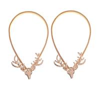 EDPEZHRMD Drape Tie Backs Embrasses à Rideaux en métal Forme d'élan, 2 pièces, Multicolores, 38,5x2 cm(Golden)