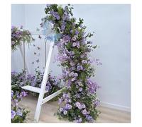 EDPEZHRMD Fleurs décoratives pour Mariage Arche de Mariage en Forme de Lune, Fleurs artificielles Violettes, décoration Florale personnalisée for événement, scène, fête, vitrine(Right)