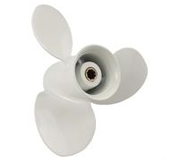EDPEZHRMD Hélice de Bateau, Hélice Hors-Bord 3 pales 8 Dents en Alliage d'aluminium Blanc 9 1/4 x 8-J1 for 9-15