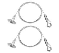 EDPEZHRMD Kit d'accrochage pour tableaux Kit de Fil Suspension for Tableau en Acier Inoxydable Argenté 1,5mm x 1-300cm 10 pcs(1.5MM-2M)