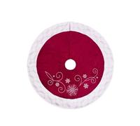 EDPEZHRMD Robe de Noël, Jupe de Sapin Noël à Bordure Blanche et Flocons Neige, Tablier for décoration Festive fêtes Fin d'année(92cm)