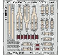 (EDPFE1058) - Eduard Photoetch Zoom 1:48 - B-17G seatbelts Steel