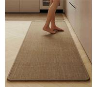 EDQPLL Tapis de Cuisine Lavable, Absorbant et antidérapant, Style campagnard, avec Dos en Caoutchouc for l'intérieur et l'extérieur, idéal Devant l'évier, dans Le Couloir(Camel,45x120cm)