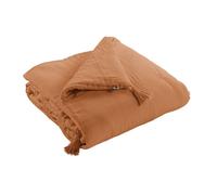 Édredon 150 x 150 cm - Double Gaze de Coton - GAÏA Abricot