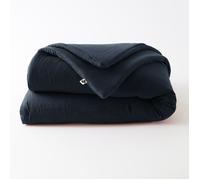 Édredon 180 x 240 cm - Double Gaze de Coton 125 gr/m² - Uni Gaïa Bleu Marine
