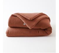 Édredon 180 x 240 cm - Double Gaze de Coton 125 gr/m² - Uni Gaïa Terracotta