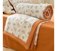 ÉDredon Douce Pour La Peau- Couette Fine Et FraîChe Pour L'éTé- Courtepointe Douce, Pour Jeté De Canapé/Draps De Lit éPais/SoiréEs Chaudes, Polyester En IntéRieur/ExtéRieur(Single: 150X200cm,E)