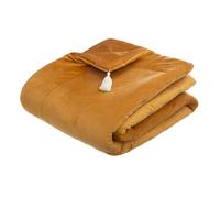 Edredon en Velours ""Sonia"" 80 x 180 cm Atmosphéra - Ocre