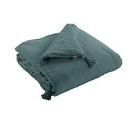 Edredon Gaze de Coton 150 x 150 cm Bleu Canard