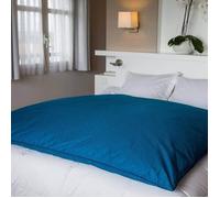 Édredon gonflant 140x160 cm 90% duvet neuf jacquard bleu