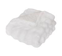 Édredon Imitation Fourrure 3D "Zephy" 80x180cm Blanc