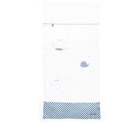 Edredon Lit En Coton - Blue Baleine Blanc/bleu 60X120