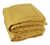 Edredon Matelassé Peau De Pêche Oekotex Jaune Curry 140x160 Cm