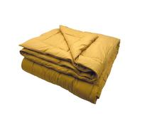 Edredon matelassé peau de pêche Oekotex Jaune Ocre 140x160 cm