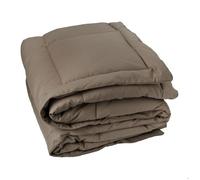 Edredon matelassé peau de pêche Oekotex Taupe 140x160 cm
