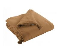 Edredon ou Bout de lit ""Gaïa"" toutes dimensions ""Gaze de Coton"" - Gaïa Camel - 90 x 200 cm