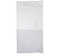 Edredon pour lit bébé en coton - celeste blanc/gris 70X140