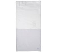 Edredon pour lit bébé en coton - celeste blanc/gris 60X120