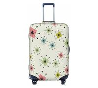 EdsfFehs Atomic Housse de protection pour valise Motif étoiles rétro Lavable Résistant aux rayures, Noir , L