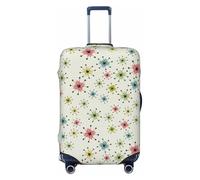 EdsfFehs Atomic Stars Housse de valise à motif rétro, lavable, légère et tendance pour une identification facile, Noir , S