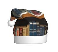 EdsfFehs Bibliothèque Bibliothèque 1 chapeau de Noël imprimé, couvre-chef de vacances pour le Nouvel An, fête de Noël, décorations de cosplay