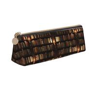 EdsfFehs Bibliothèque Bibliothèque Imprimée Trousse en Cuir Imprimé Triangle Papeterie Sac de Rangement Simple Mode