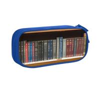 EdsfFehs Bibliothèque de grande capacité avec 1 imprimé double couche avec fermeture éclair et compartiments multiples, bleu, Taille unique, Ensemble cartable