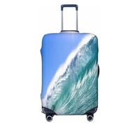 EdsfFehs Big Ocean Wave Housse de protection pour valise Motif vague HD Lavable Résistant aux rayures, Noir , M