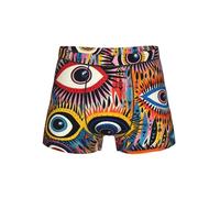 EdsfFehs Boxer imprimé yeux pour homme, doux, respirant, taille élastique confortable, Noir , M