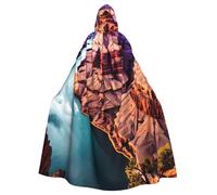 EdsfFehs Cape à capuche unisexe pour adulte, imprimé Grand Canyon, cape pleine longueur, accessoire de costume de carnaval et de cosplay