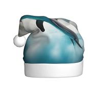 EdsfFehs Chapeau de Noël imprimé dauphin amusant qui vous regarde, couvre-chef de vacances pour le Nouvel An, fête de Noël, décorations de cosplay