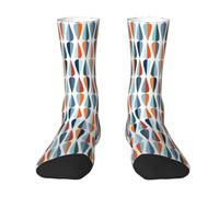 EdsfFehs Chaussettes modernes rétro du milieu du siècle avec impression de formes tombantes pour homme et femme, respirantes, douces et décontractées à porter au quotidien