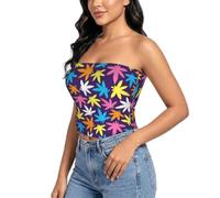 EdsfFehs Chemisier sans manches extensible et doux sans manches pour femme avec motif de mauvaises herbes coloré pour un usage quotidien, Noir , XL