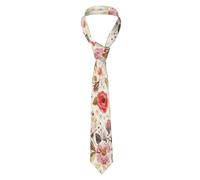 EdsfFehs Cravate moderne à imprimé floral pour homme, idéale pour les mariages, les affaires, les fêtes, le travail, la tenue quotidienne, l'obtention d'un diplôme, etc., Noir , taille unique