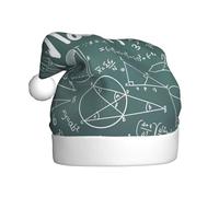 EdsfFehs Formulas Shapes Theory Math Leçon Word Print Chapeau de Noël, couvre-chef de vacances pour Nouvel An, fête de Noël, décorations de cosplay