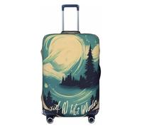 EdsfFehs Housse de bagage imprimée avec inscription « Not All Who Wander are Lost » - Lavable et résistante aux rayures, Noir , XL