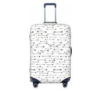 EdsfFehs Housse de bagage imprimée flèche, protection de valise tendance, lavable et résistante aux rayures, Noir , L