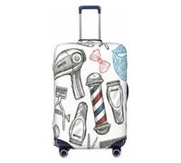 EdsfFehs Housse de protection pour valise de coiffeur - Imprimé monochrome - Lavable - Résistant aux rayures, Noir , L