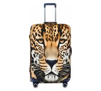 EdsfFehs Housse de valise à imprimé léopard lavable, légère et tendance pour une identification facile, Noir , L