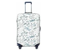 EdsfFehs Housse de valise à imprimé libellule et légère, lavable et tendance pour une identification facile, Noir , M