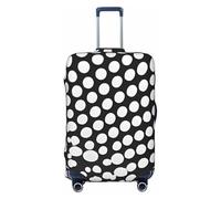 EdsfFehs Housse de valise à pois noirs et blancs, lavable, légère, tendance pour une identification facile, Noir , M