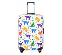 EdsfFehs Housse de valise avec imprimé papillon à pois et chat, lavable, légère, tendance pour une identification facile, Noir , L