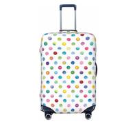 EdsfFehs Housse de valise imprimée à pois bleus, lavable, légère, tendance pour une identification facile, Noir , L