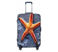 EdsfFehs Housse de valise imprimée étoile de mer, lavable, légère, tendance pour une identification facile, Noir , M