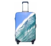 EdsfFehs Housse de valise imprimée HD Big Ocean Wave, légère, tendance pour une identification facile, Noir , S