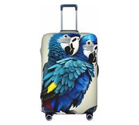 EdsfFehs Housse de valise imprimée perroquet bleu, lavable, légère et tendance pour une identification facile, Noir , S