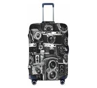EdsfFehs Housse de valise imprimée rétro Cool Camera Collection, lavable, légère et tendance pour une identification facile, Noir , L