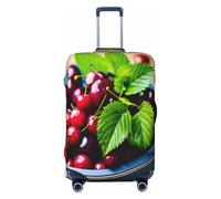 EdsfFehs Seau avec imprimé cerises, housse de bagage tendance, lavable, résistante aux rayures, Noir , M