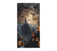 EdsfFehs Serviette douce d'Halloween avec 3 chauves-souris volantes pour salle de bain, gym, natation, sport, voyage, camping, pique-nique, hôtel, yoga